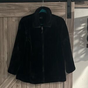 32 Degrees Heat full zip up‎ Black Plush Jacket Size M